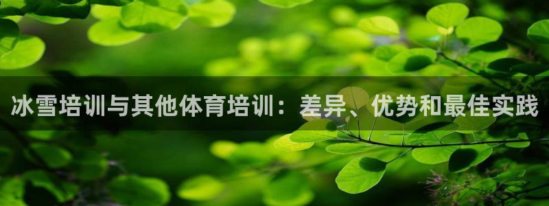 富联娱乐是资金盘吗：冰雪培训与其他体育培训：差异、优
